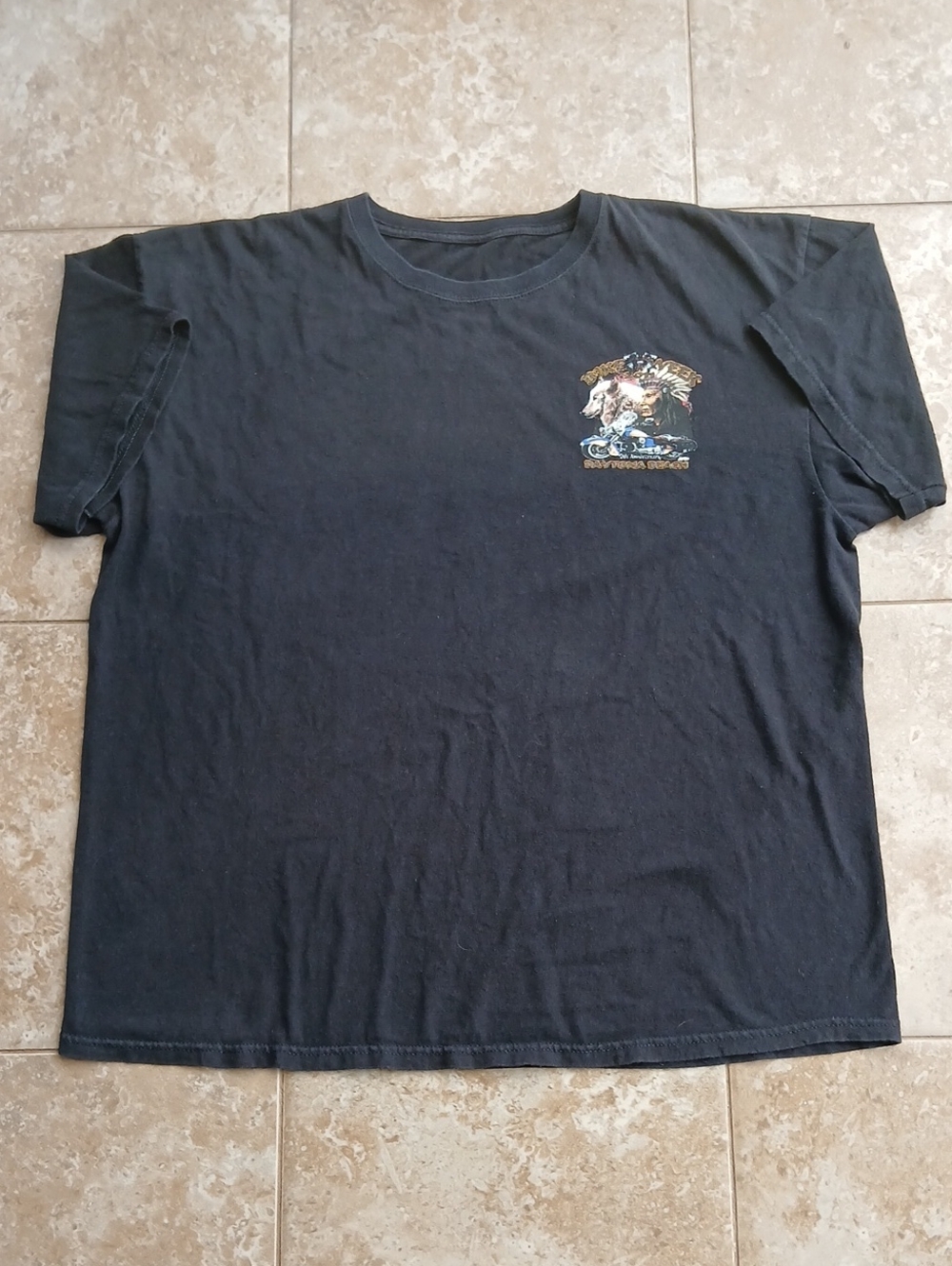 Vintage 2011 70th Anniversay Daytona Beach Bike Week Black Short-Sleeve T-Shirt